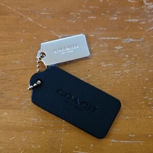 Coach Black and Gold Hangtag Keychains